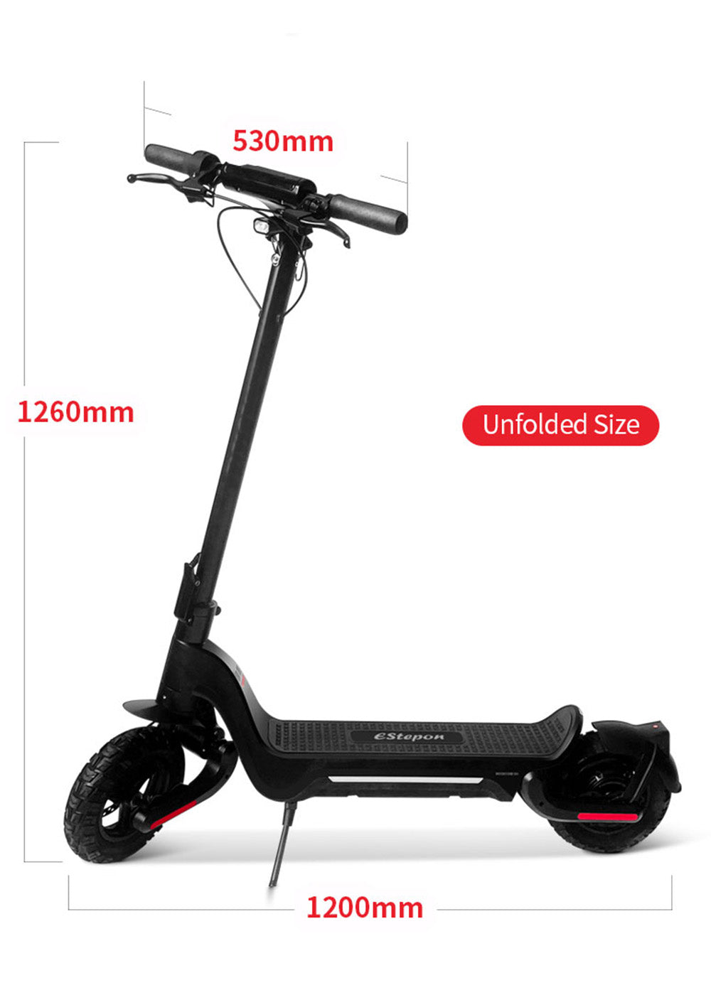 SCOOTER ÉLECTRIQUE 800W PLIANT E-SCOOTER GAMME 50KM 10" HORS ROUTE 15AH 45KM/H