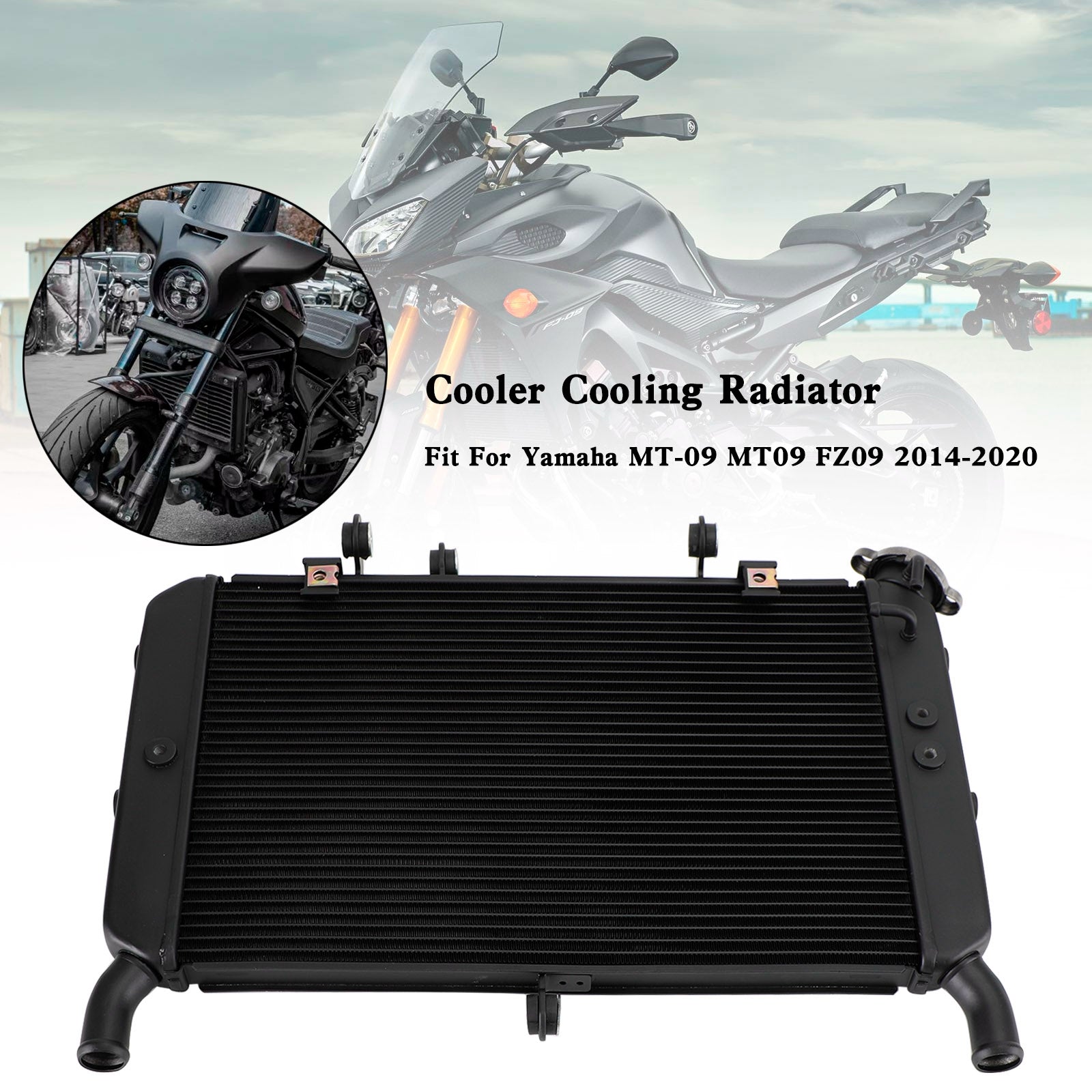 Refroidisseur de radiateur de refroidissement pour Yamaha FZ09 MT09 MT-09 2014-20 TRACER 900 19-20