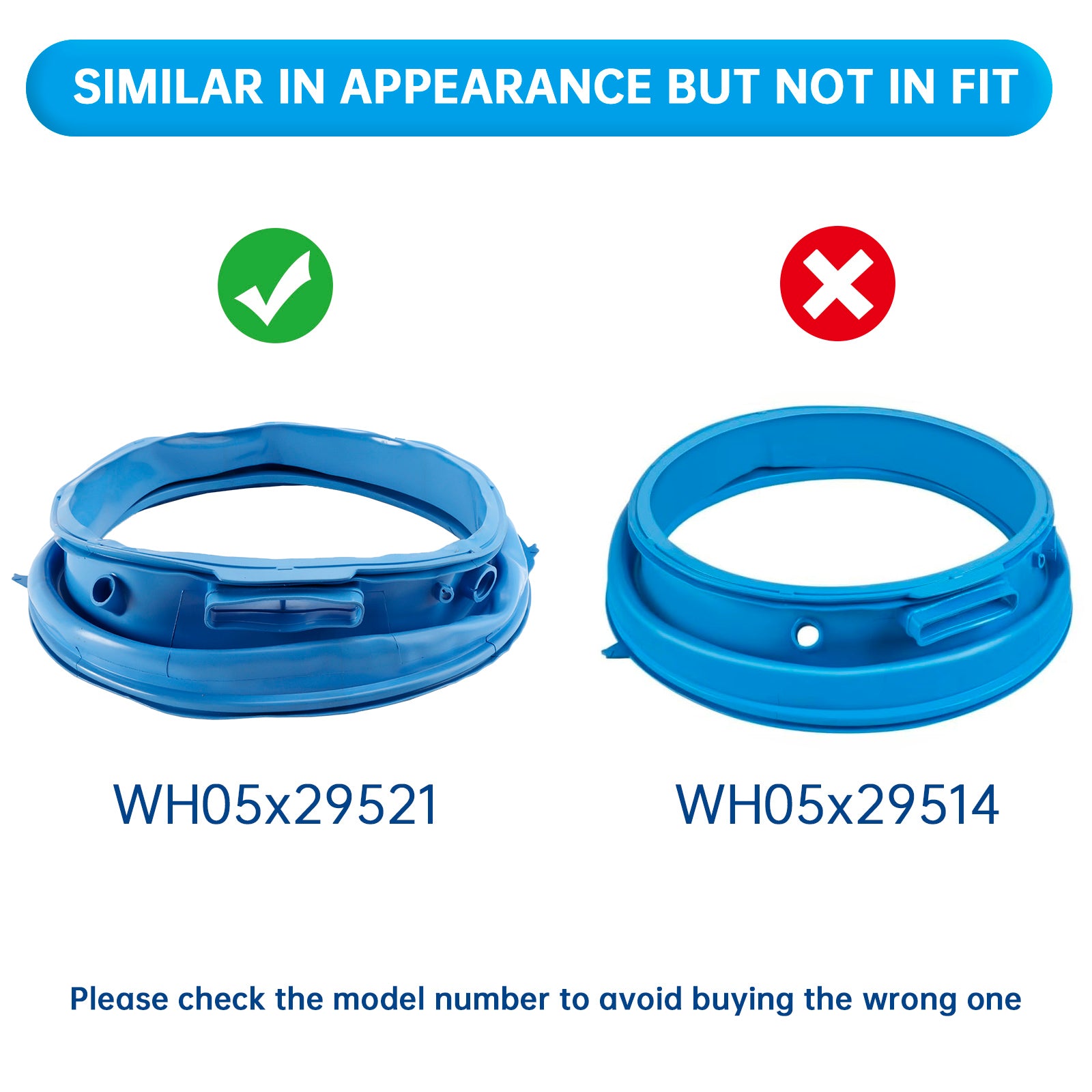 Uszczelka drzwi pralki WH05X29521 do pralki GE GFW550SSN0WW