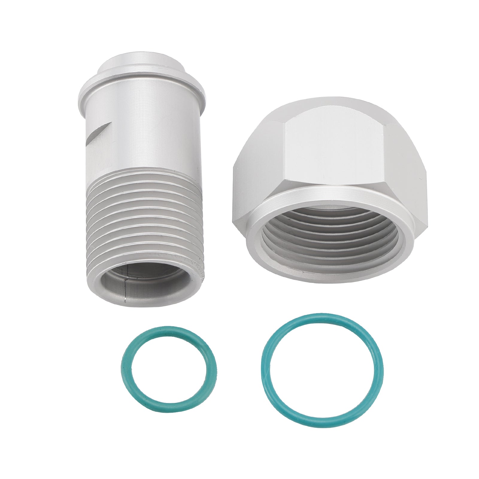 Ilmastointisovitin, naispuolinen asentaminen nro 12 (3/4) urospuolisen dehydraattorin akuuletkelle nro 10 (5/8)