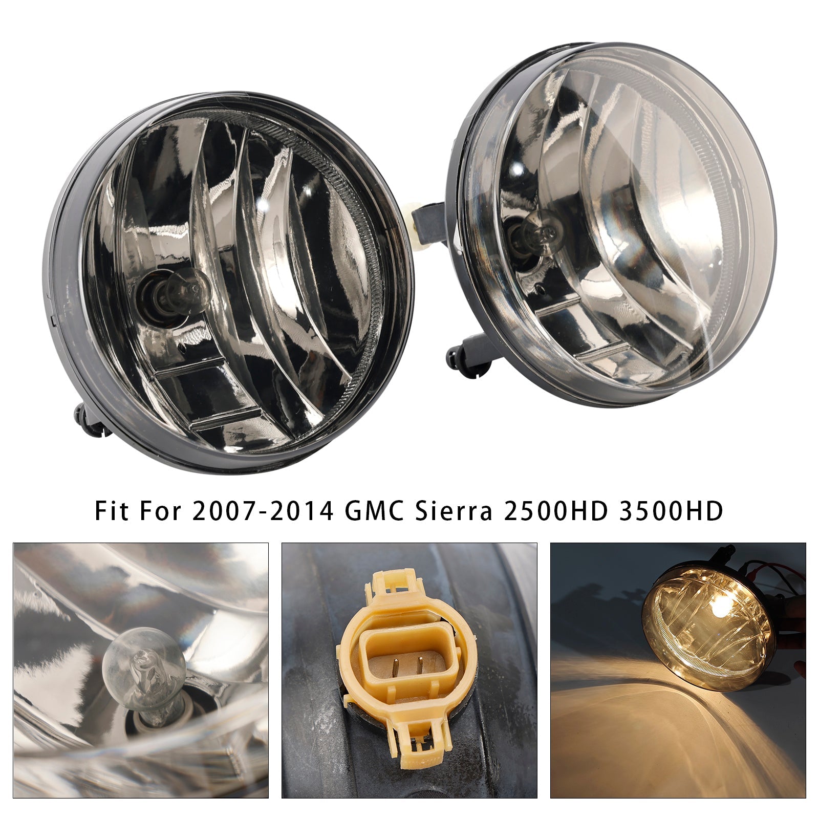 Coppia di fendinebbia anteriori con lampadine per GMC Sierra 1500 2007-2013