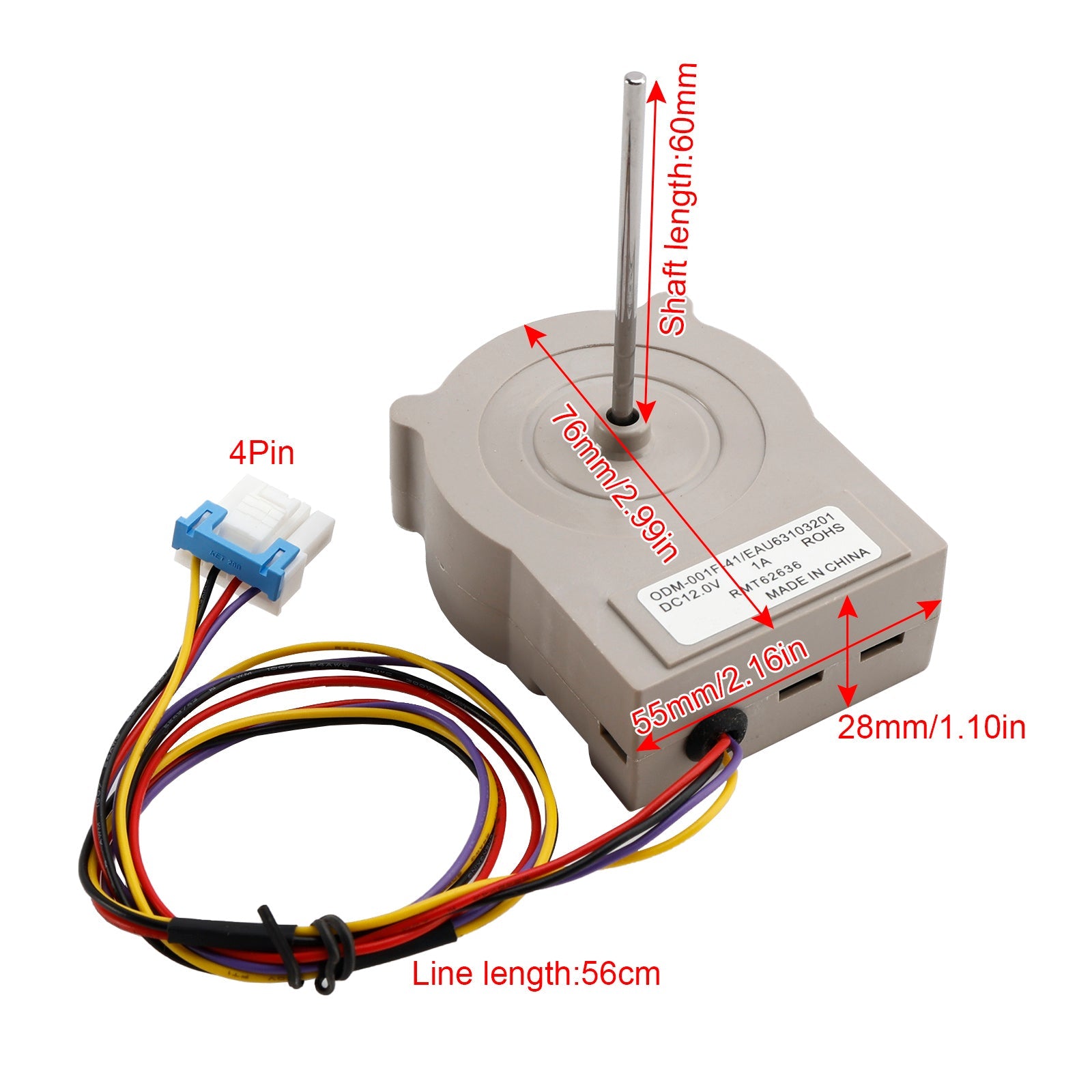 Moteur de ventilateur d'évaporateur de réfrigérateur Kenmore pour LG EAU63103201