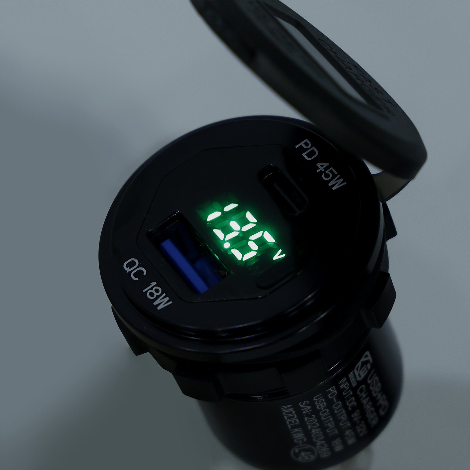 Kawasaki Versys 650 2022-2024 Cargador Montaje Rápido 12V USB + Toma Tipo C