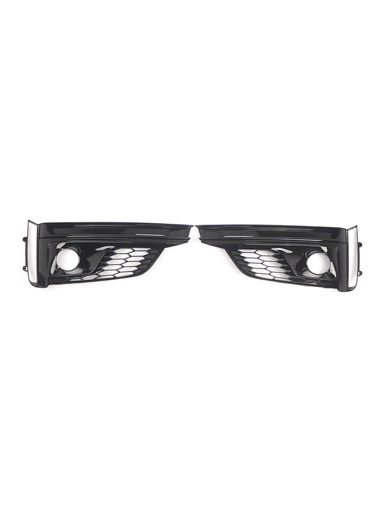 2PCS Front Bumper Fog Light Grille Cover Pour Audi A5 S5 S-Line 2018-2019