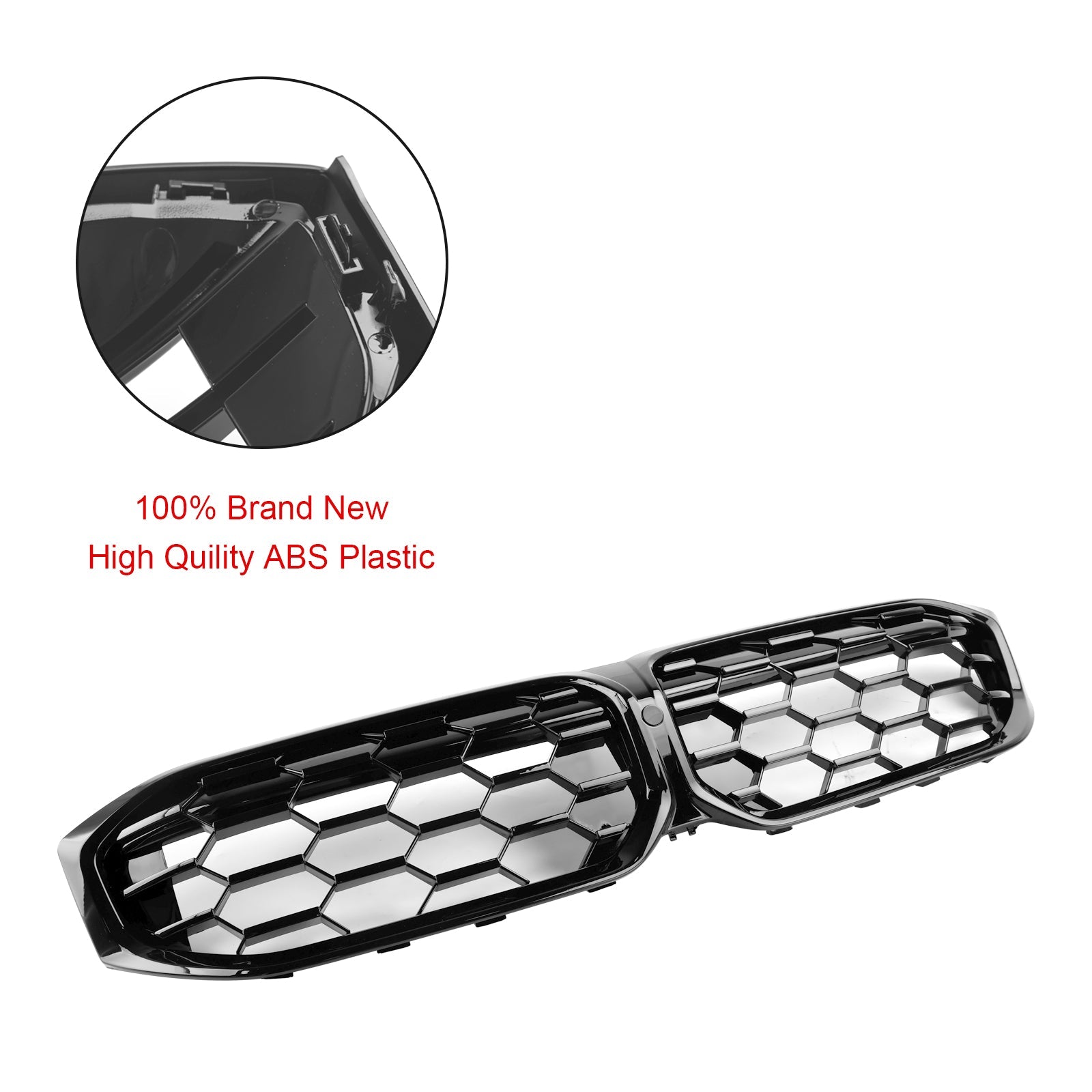 2023-2024 BMW G20 320i 330i M340i Parrilla delantera negra brillante