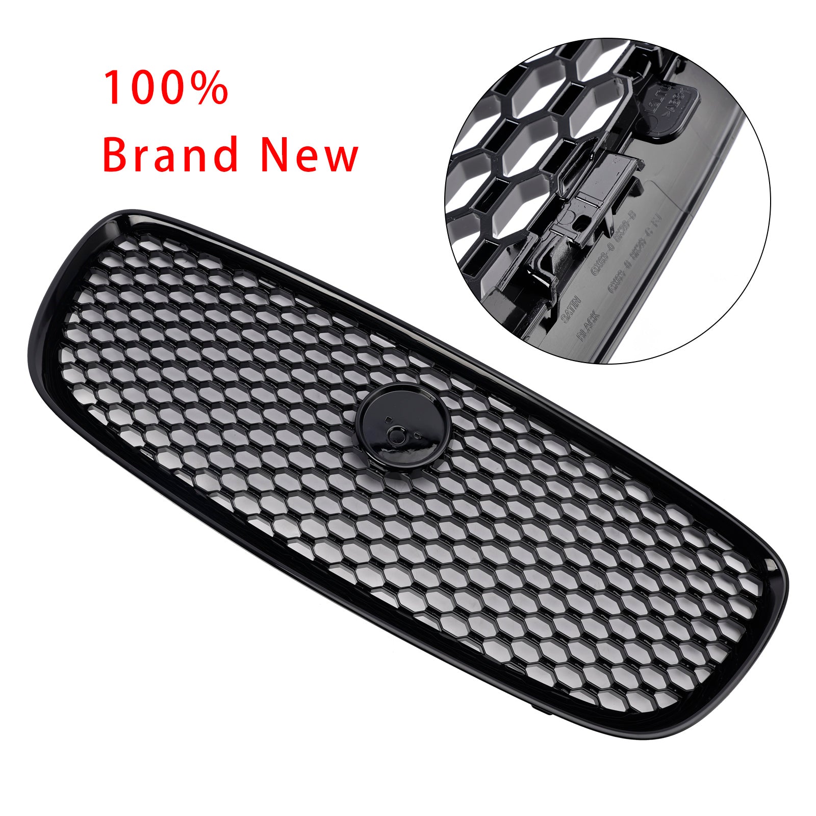 Grille de pare-chocs avant style Jaguar XF XF-R 2016-2019, noir brillant