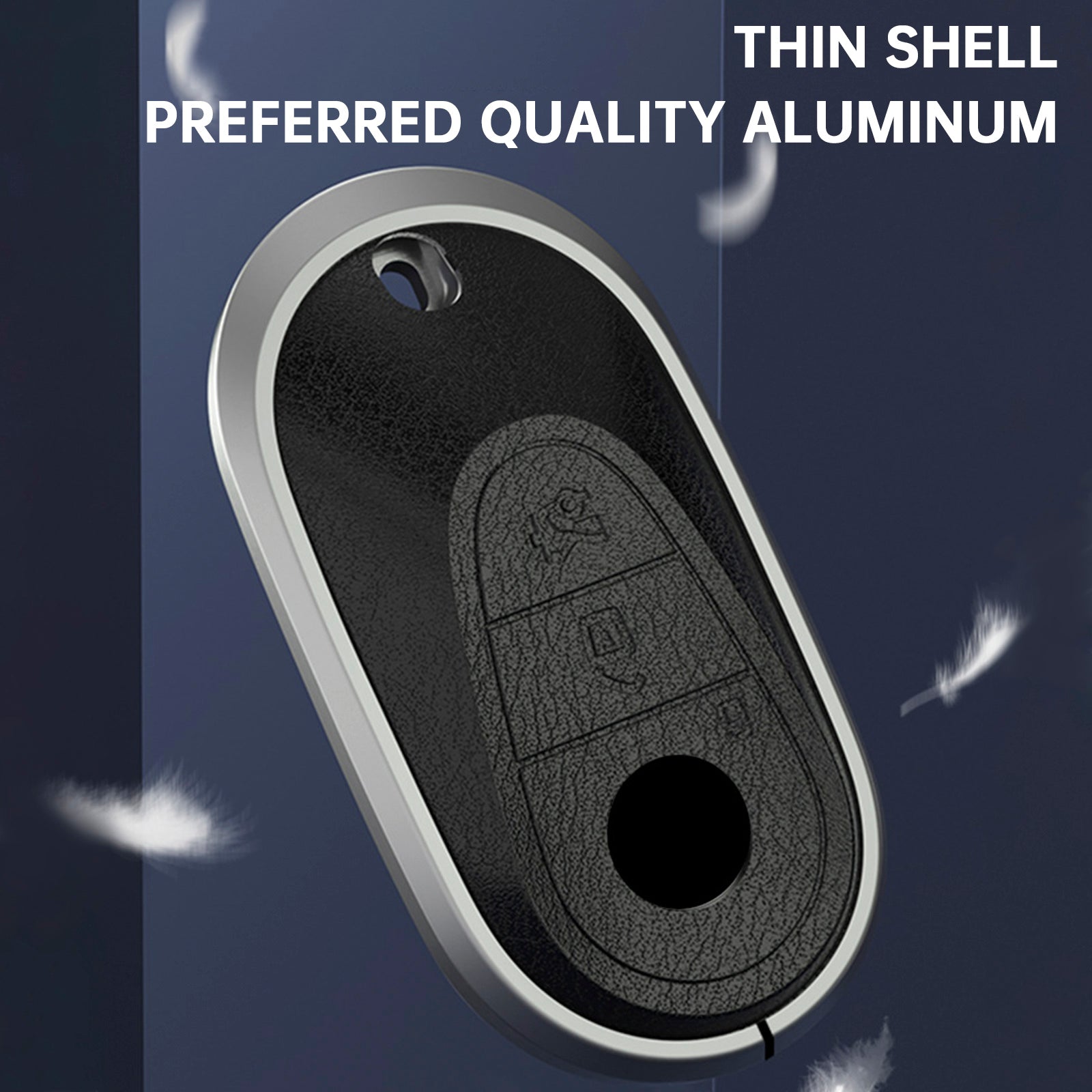 Custodia in pelle e lega'Cover in alluminio TPU per chiave auto per Benz GLC GLK CLS, bianco