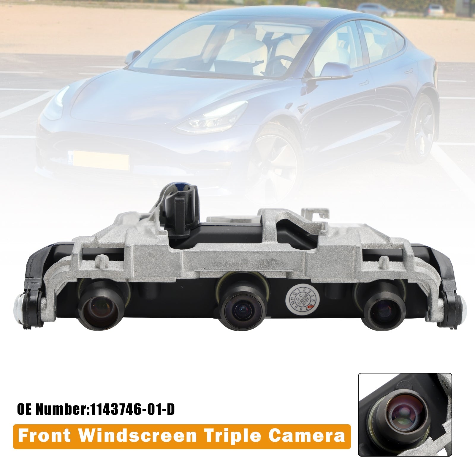 Tesla Model 3 2021 Drievoudige camera voorruit 1143746-01-D