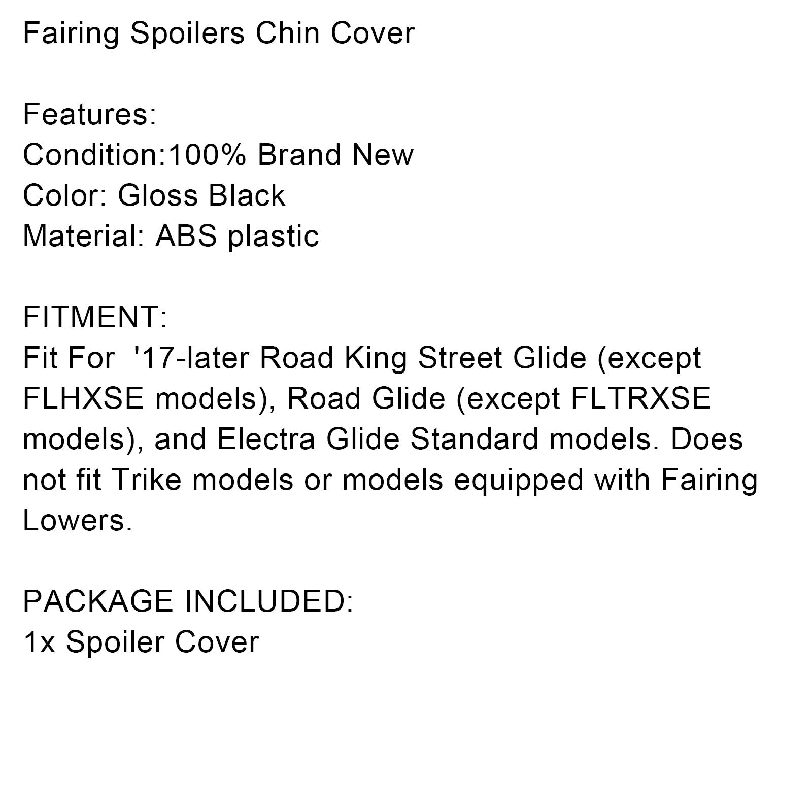 Spojlerji na sejme za Chinnière Road King Street Glide Electra Glide 2017-2024