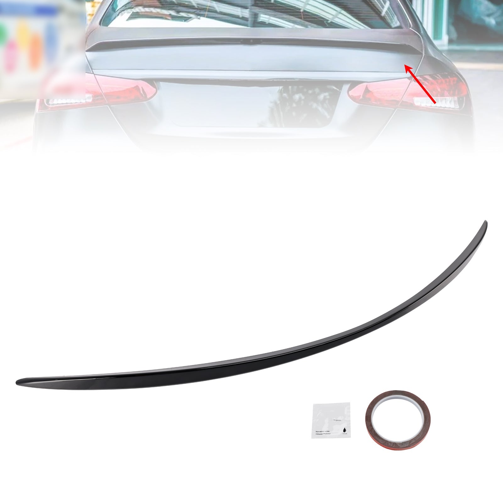 Spoiler posteriore nero lucido per Mercedes-Benz Classe E W213 Stile E63 2020+