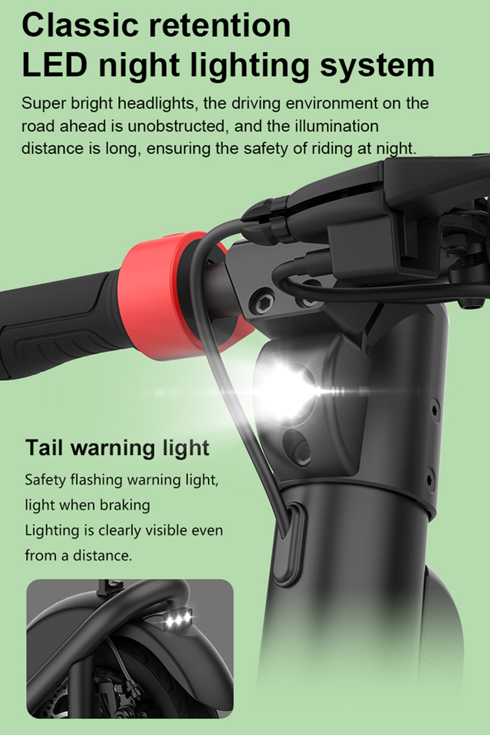 10-calowa składana hulajnoga elektryczna z napędem tylnym i amortyzacją ze stopu aluminium dla dorosłych