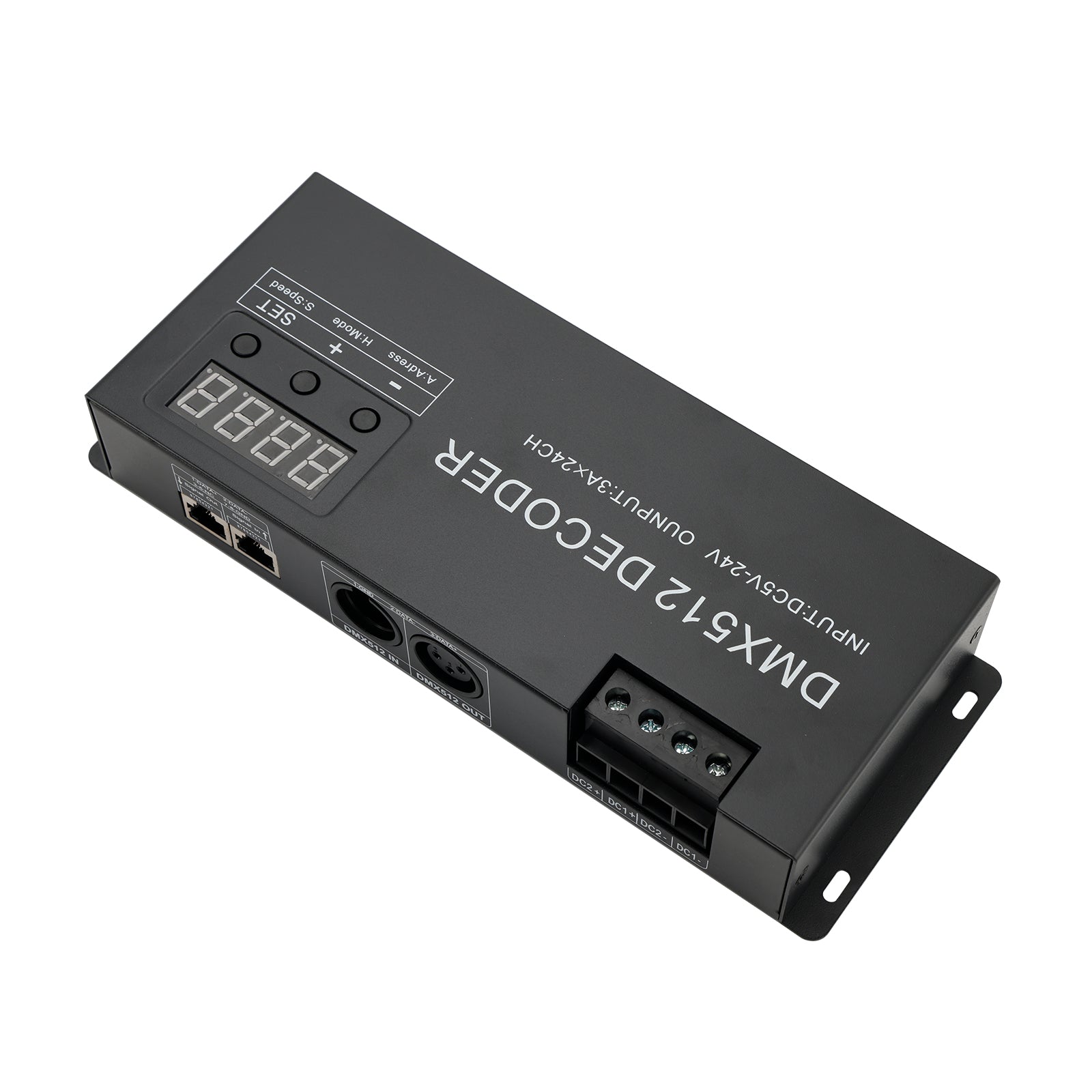 24 canales RGBW PWM DMX 512 decodificador atenuador controlador de luz de tira LED