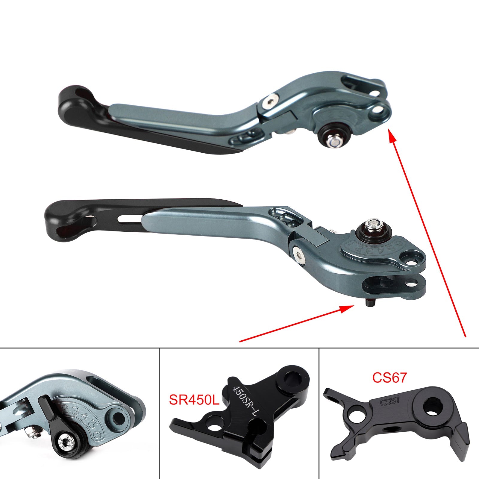 Levier de frein et d'embrayage réglable compatible avec VOGE DS900X 900DSX 2024-2026
