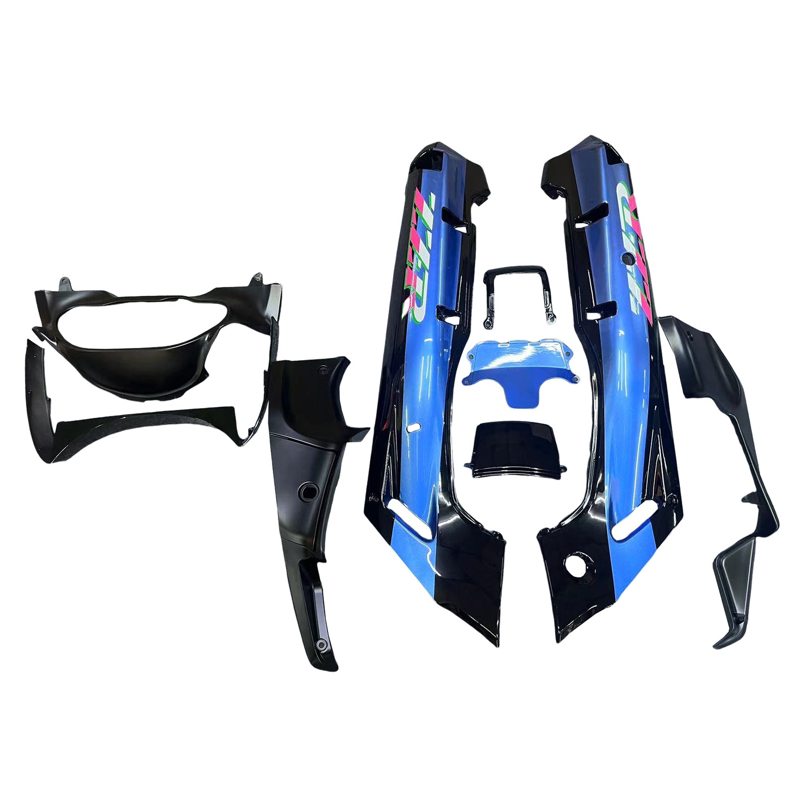 Injekcijski komplet za karoserijo plastični abs, primeren za Kawasaki ZZR400 1993-2007 ZZR600 1998-2003