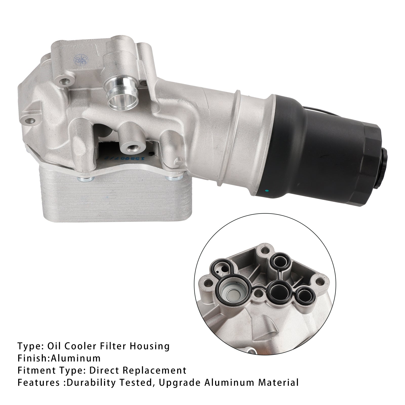 Boîtier de filtre de refroidisseur d'huile de mise à niveau 07K115397D 07K115397A pour Volkswagen Jetta 5L 5 cylindres 2005-2014