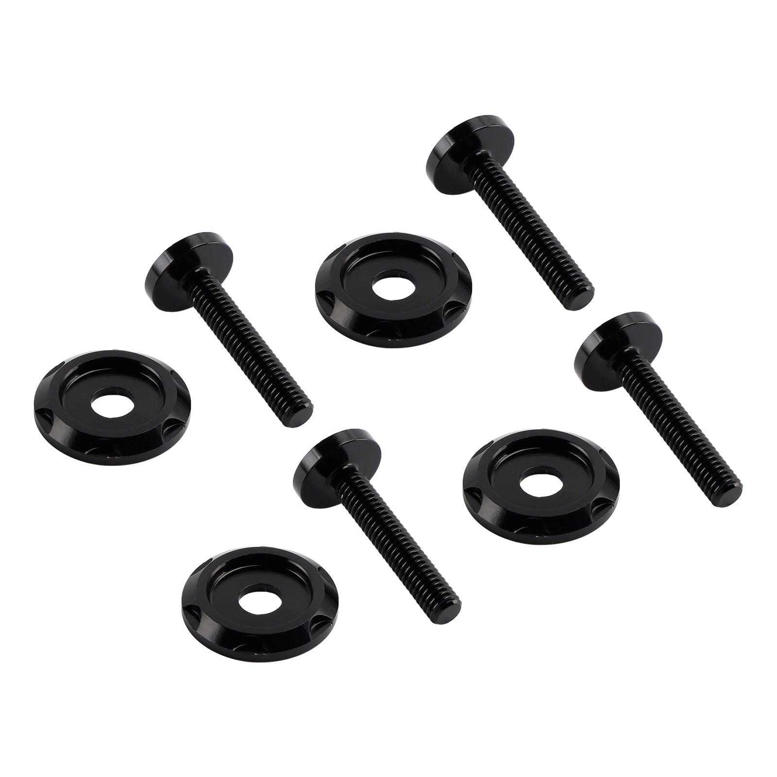 4 vis décoratives noires en aluminium pour pare-brise Road Glide FLTR FLTRX 2015-2023