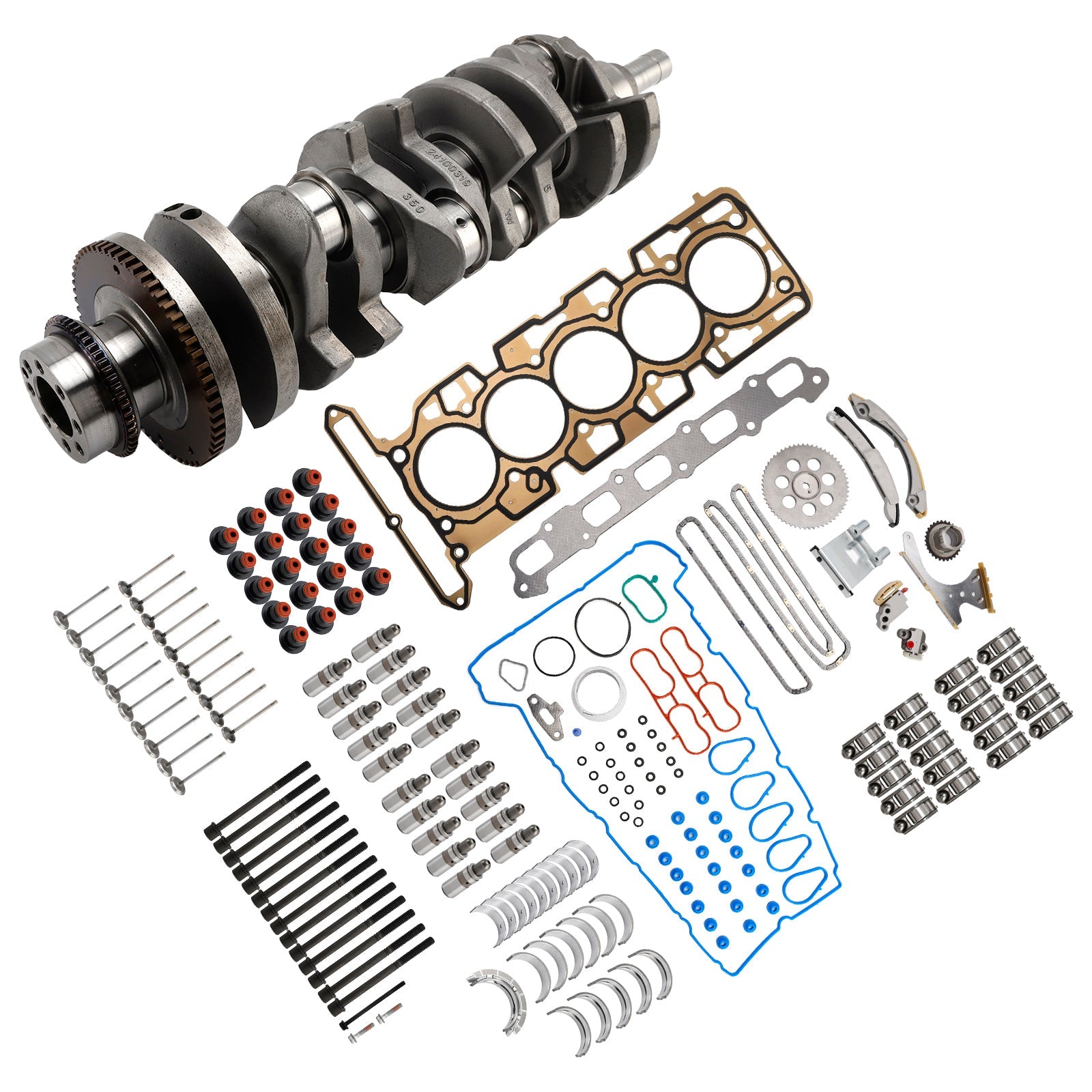 Kit de réfection moteur (vilebrequin) pour Chevrolet Colorado 3.7L 3654CC 223CID L5 DOHC (2007-2012) - Référence : 89017791 HS26390PT