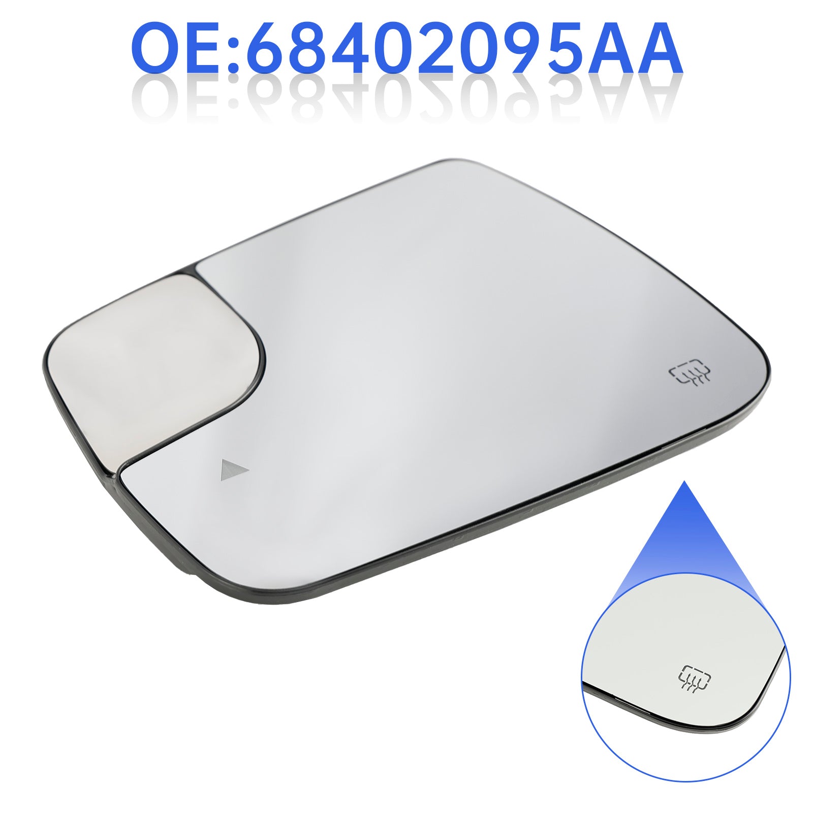 Specchietto retrovisore esterno riscaldato per punto cieco per Dodge Ram 1500 2500 2019-2022, Sinistro