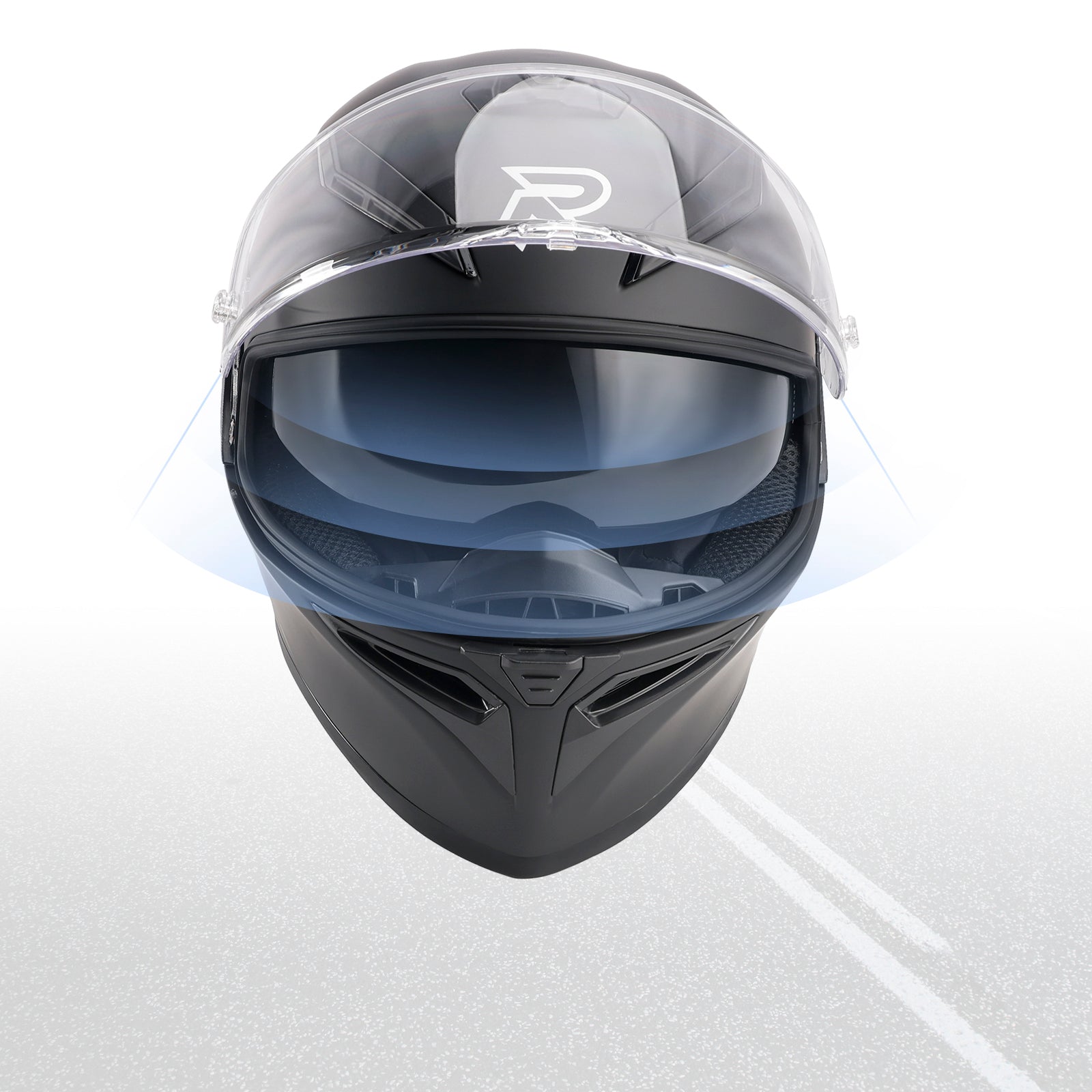 Casco de motocicleta completo de punto para adultos, naranja y negro mate