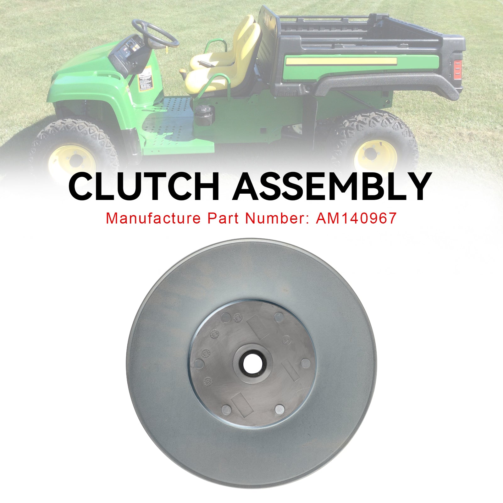 Embrague secundario de polea impulsada por transeje AM140967 para John Deere Gator 4X2