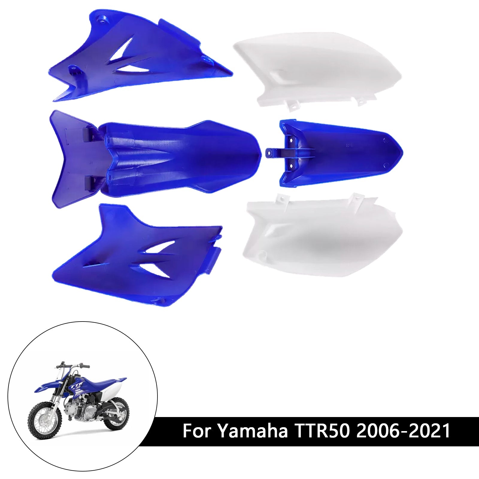 Kit per il corpo in plastica per carenatura di fango anteriore e posteriore per Yamaha TTR50 2006-2021
