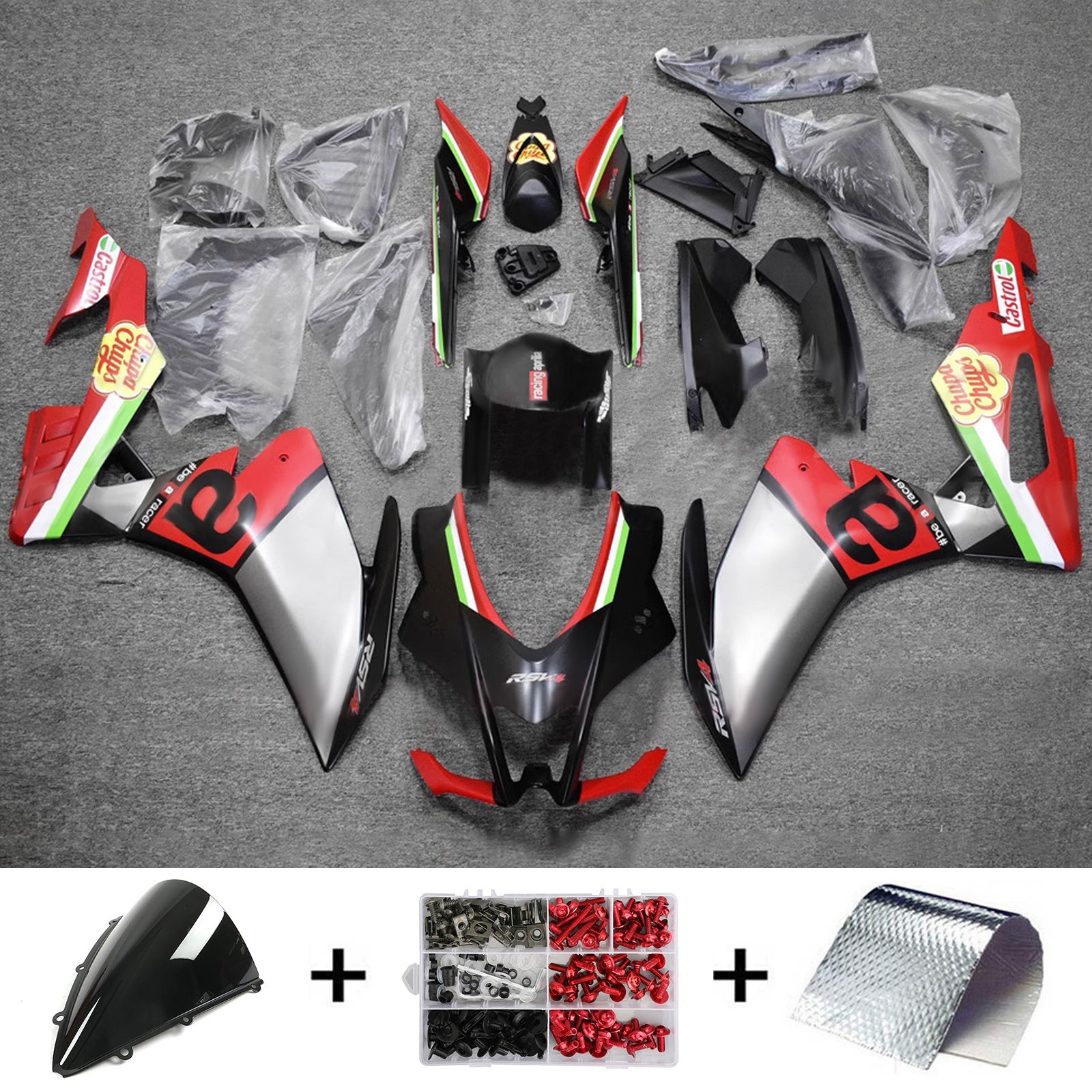 Kit de carénage d'injection Aprilia RSV4 1000 2016-2020 Carrosserie Plastique
