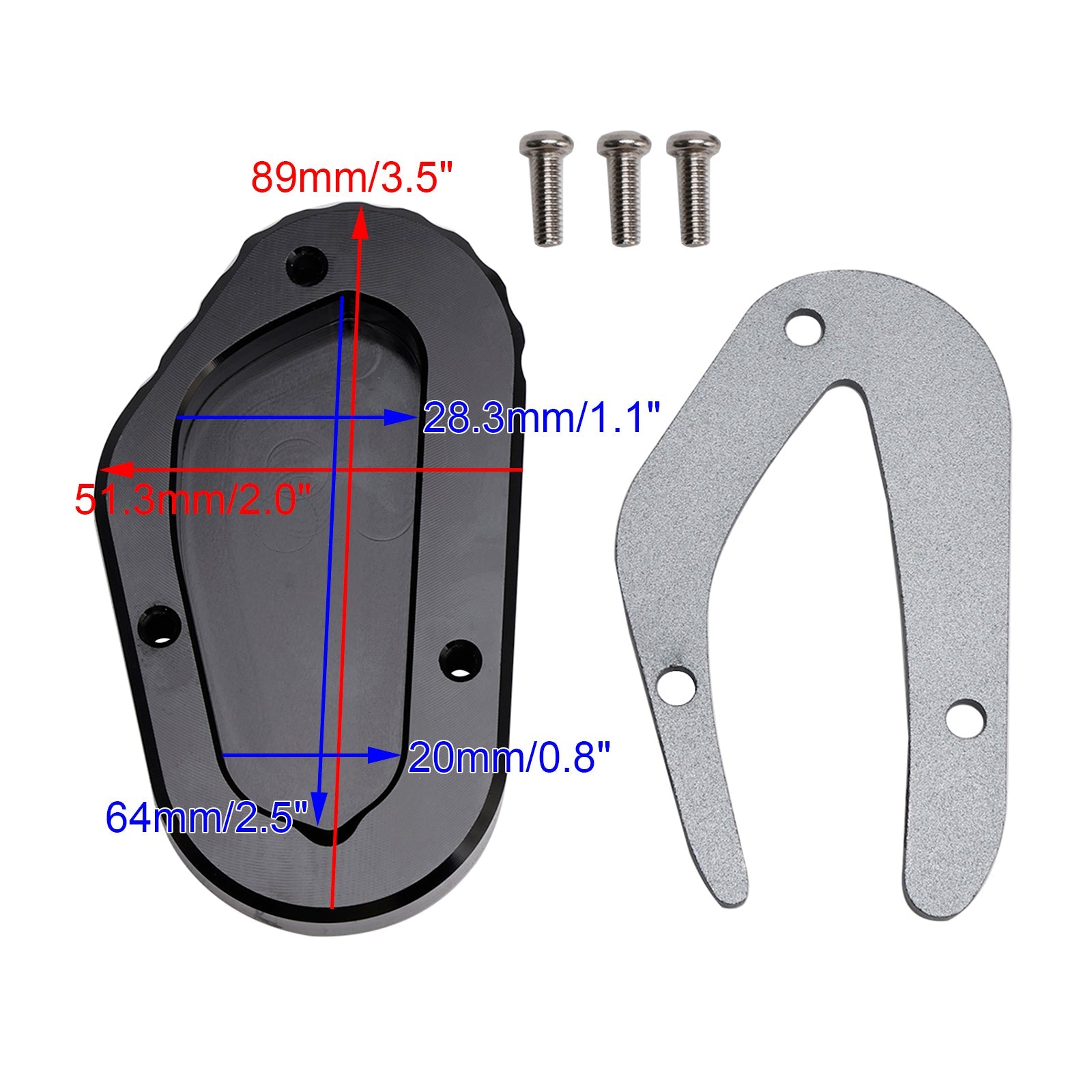 Podpórka boczna powiększona osłona podwozia kompatybilna z Bonneville T100 Street Scrambler 900 2018-2023