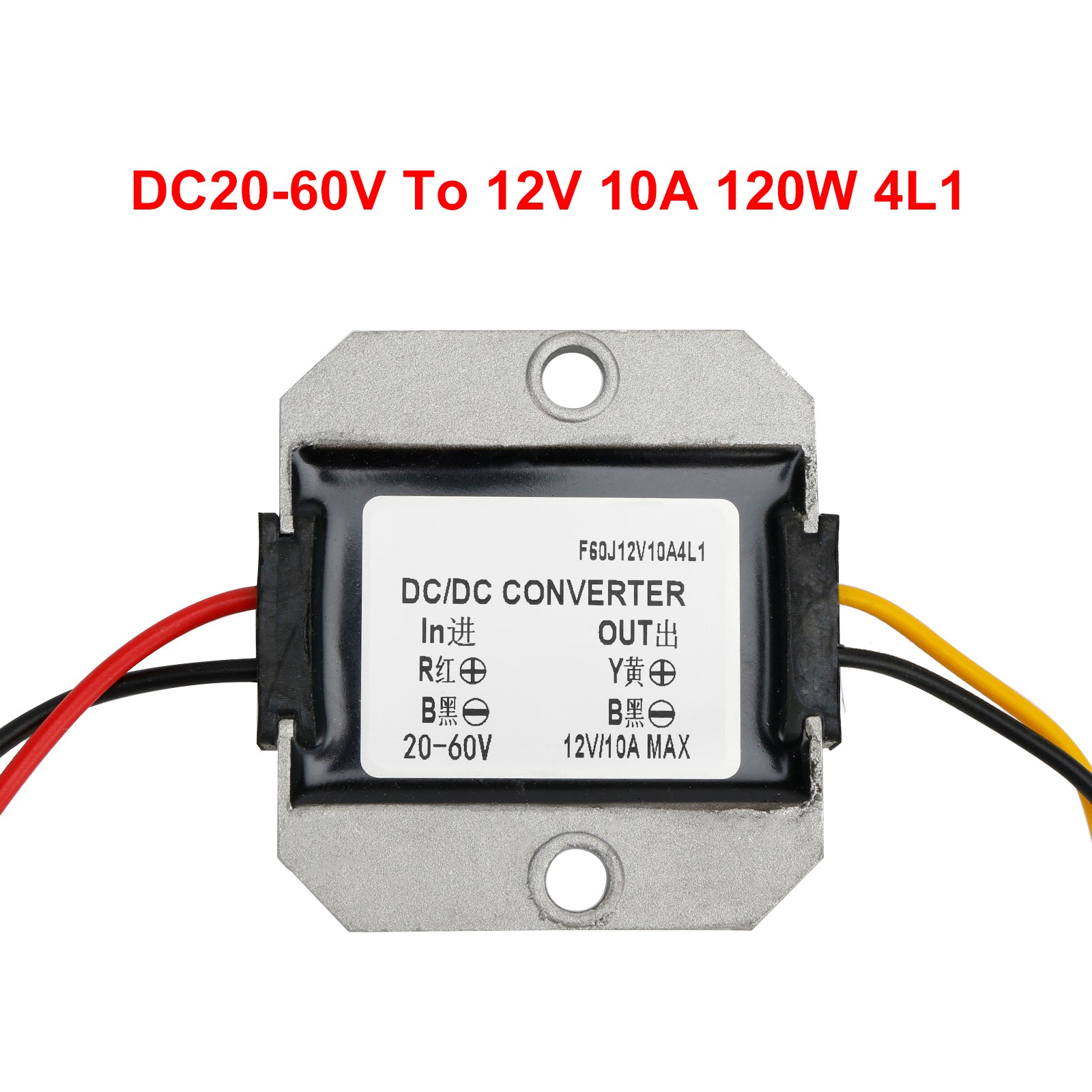 Convertitore di abbassamento della tensione impermeabile DC20-60 V a DC12 V 10 A 120 W