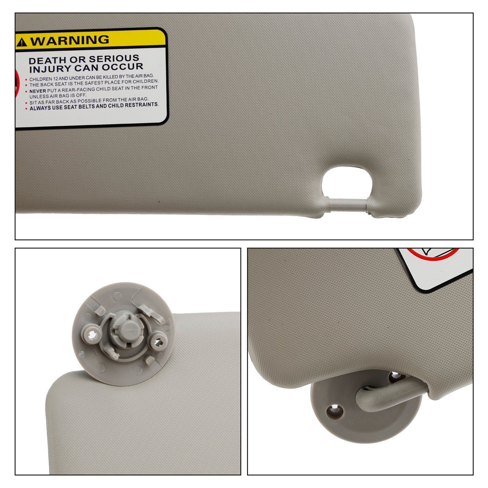 Pare-soleil côté conducteur gauche pour Chevrolet Sonic Spark 2012-2020 42747783 Gris