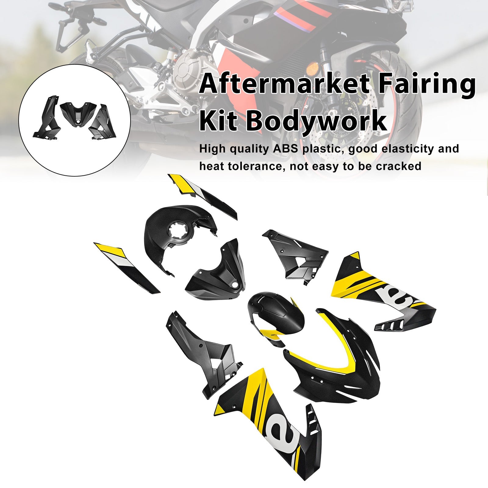ABS-muovinen korisarja, joka on injektoitu Aprilia RS457 2024-2025 09#