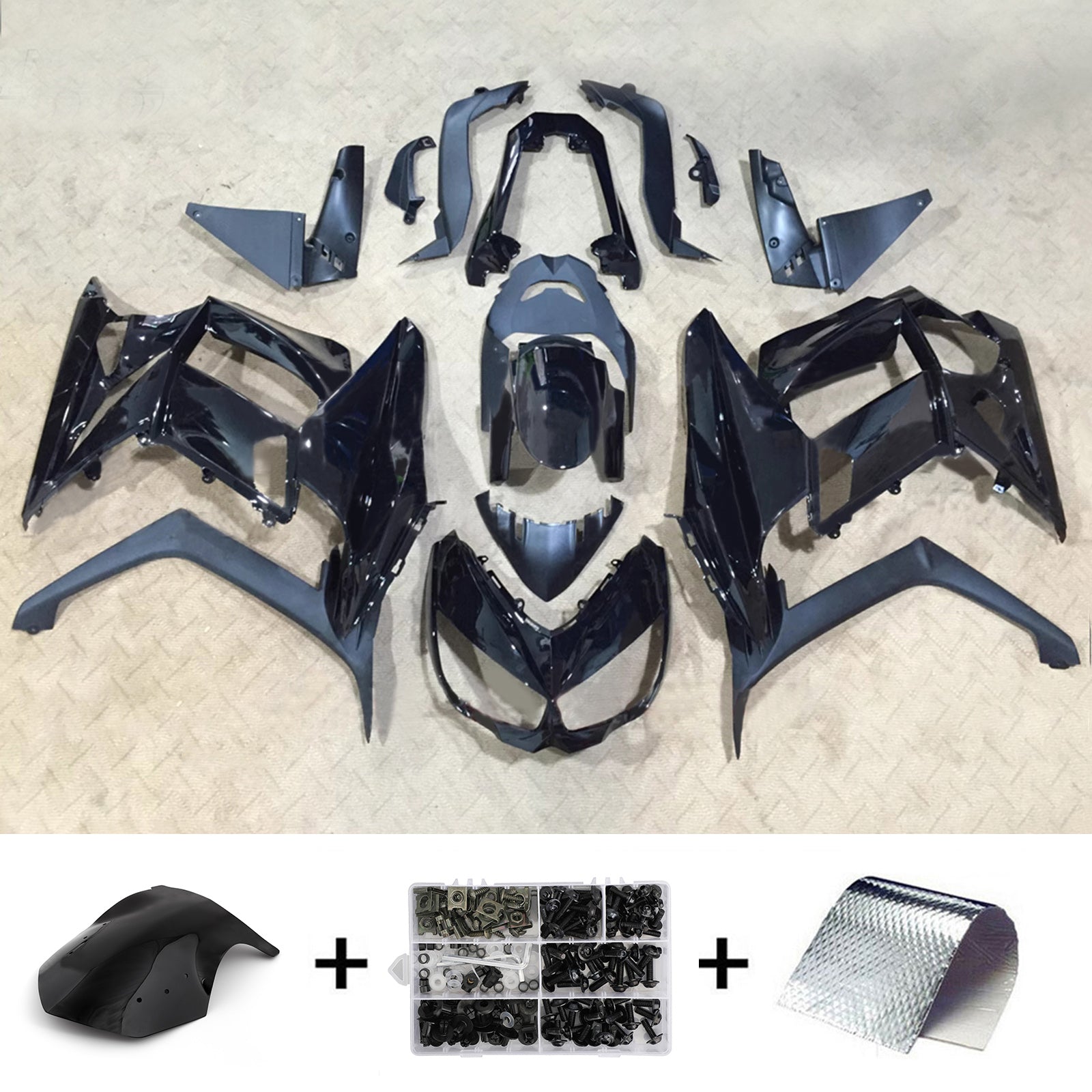 Kit de carénage injecté en plastique ABS compatible avec Kawasaki Z1000SX 2010-2015