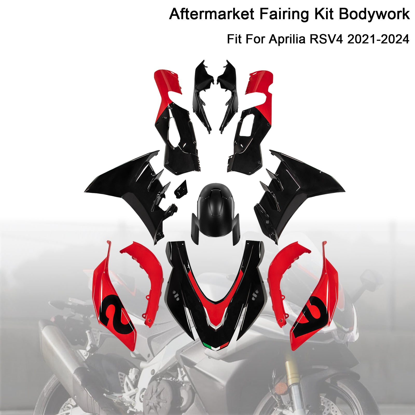 Komplet zaščitnih oblog iz ABS plastike za brizganje za Aprilia RSV4 2021-2024