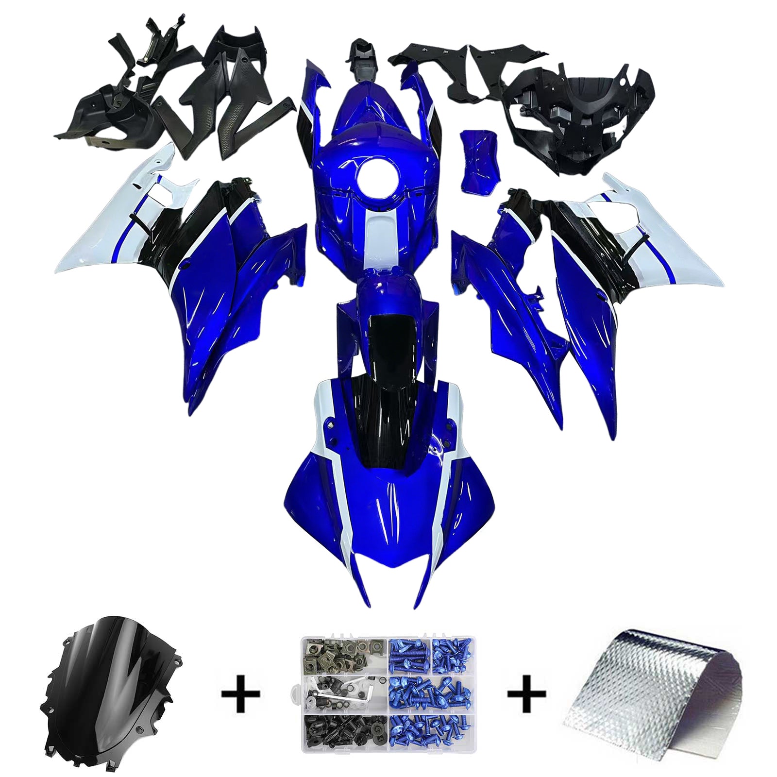 Kit de carénage à injection en plastique ABS pour Yamaha YZF R3 R25 2022-2024