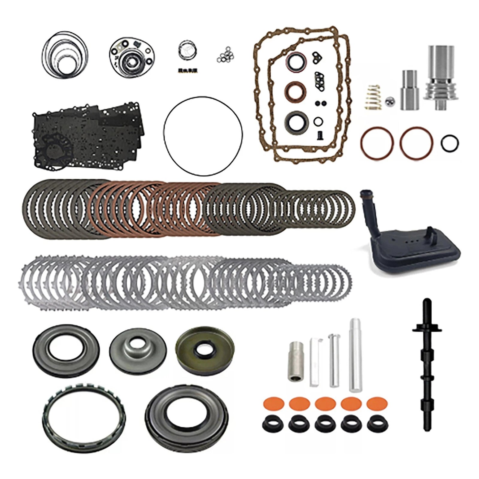 Kit de réfection complet pour transmissions 6L90, 6L90E, 6L80 et 6L80E, comprenant pistons, filtre et disques de friction.