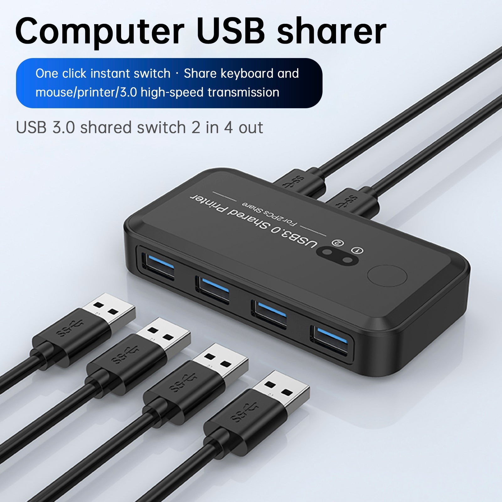USB 3.0-switch 2 in 4 uit deelapparaat'printer Twee computers delen