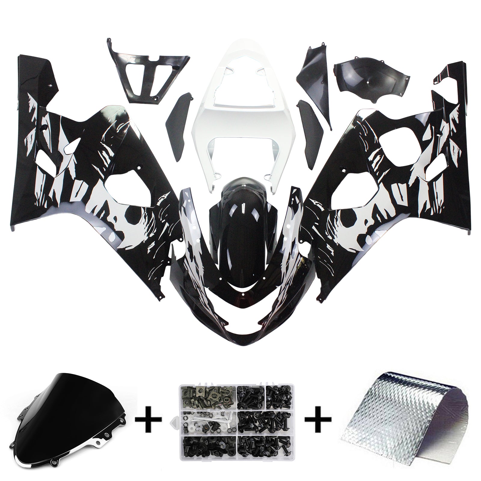 Kit de carénage par injection, carrosserie en plastique ABS pour Suzuki GSXR 600/750 2004-2005 K4