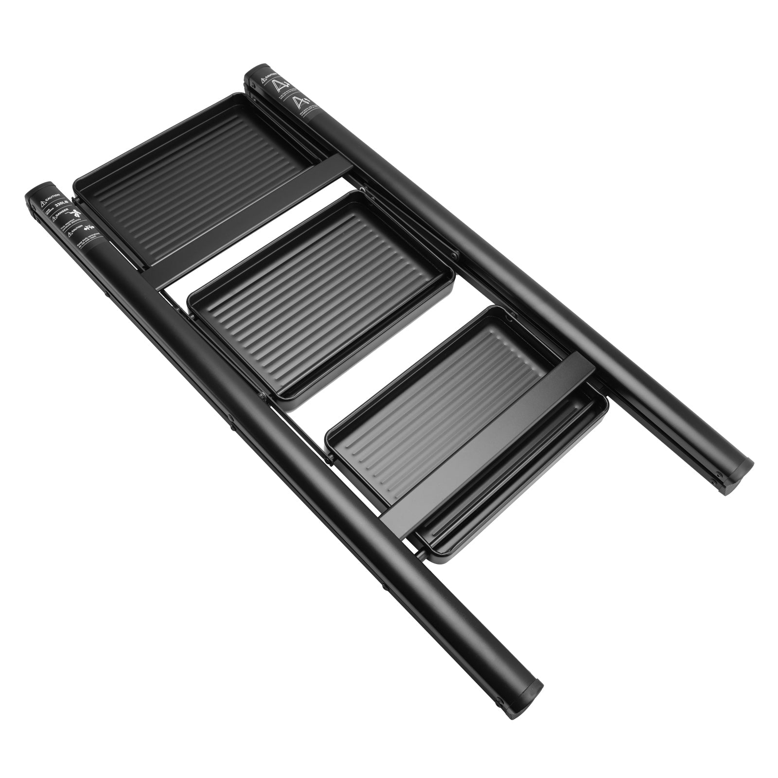 Trap, 3 niveaus, opvouwbaar, aluminium, breed, licht, compact, ladder