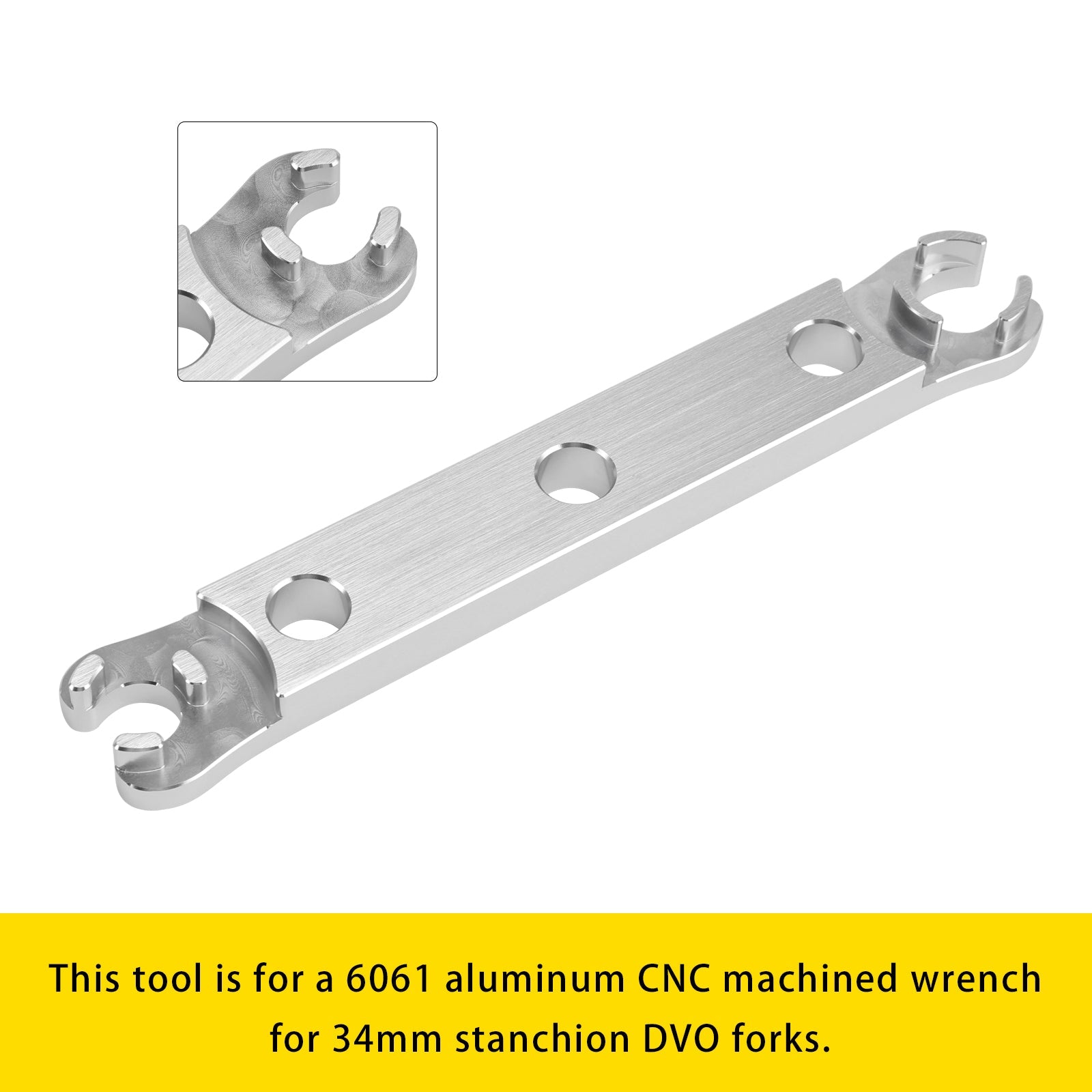 De onderste aluminium dop ontmantelen. Gereedschap gebruikt voor de reconstructie van DVO Saphire/Onyx Forks.