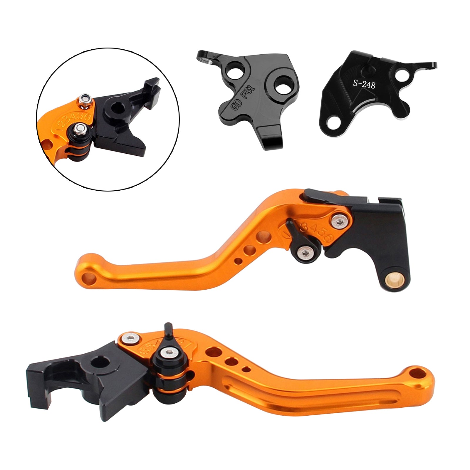 Palanca de freno y embrague corta para Yamaha YZF R125 2008-2011