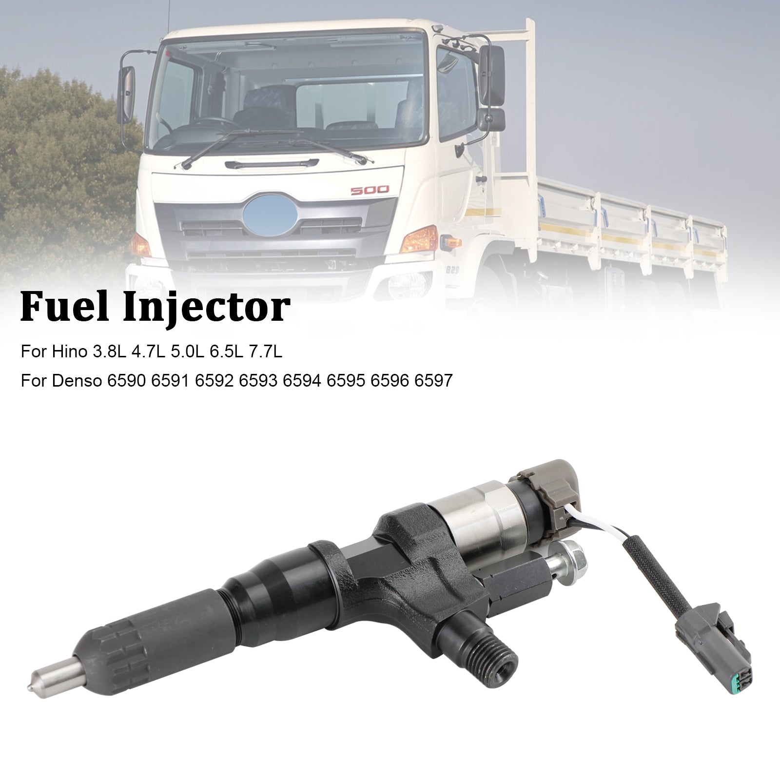 1PCS Fuel Injector 095000-6593 Pour Denso Pour Hino J08E Pour Kobelco SK330-8