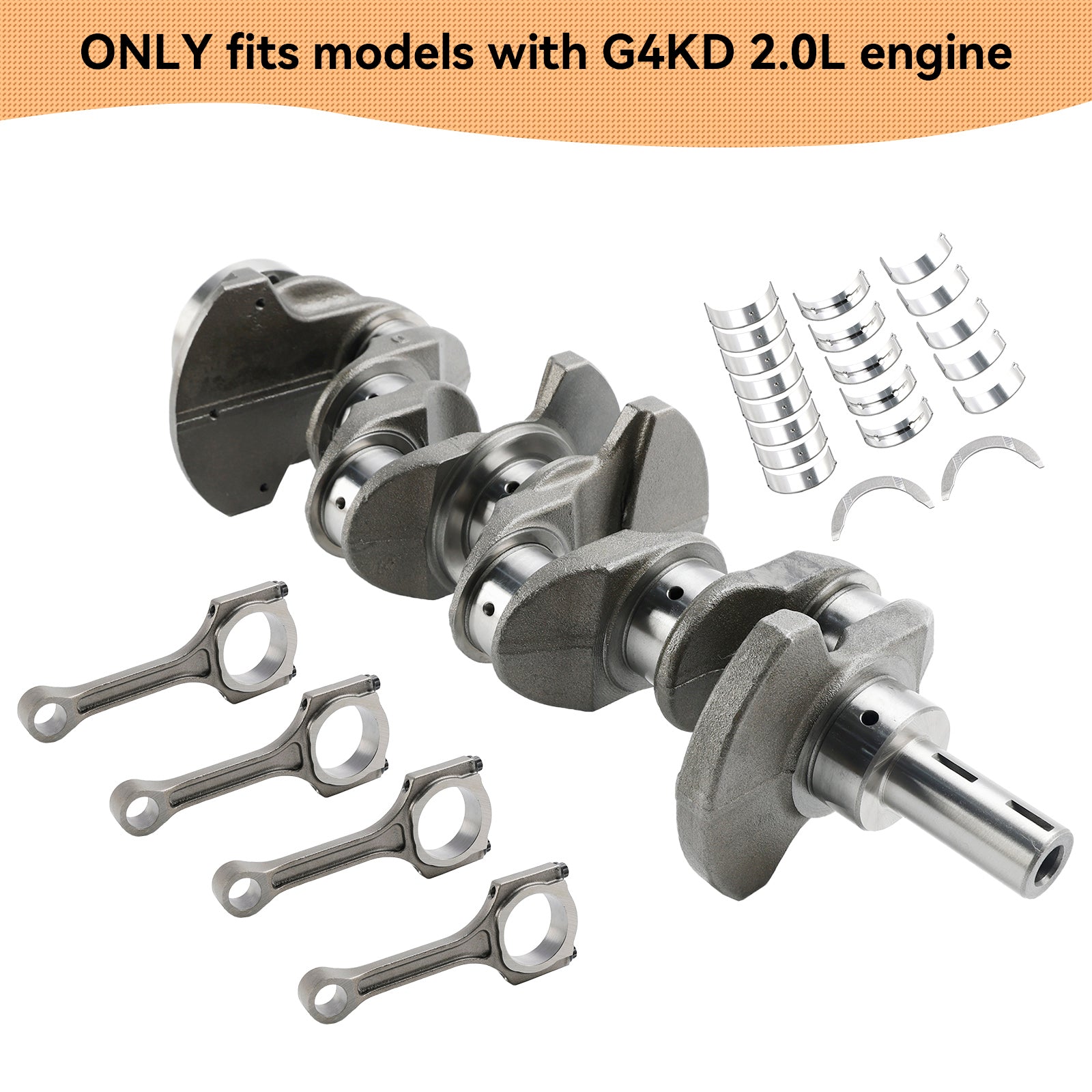 Kit de reconstrucción de motor Kia Sportage G4KD 2.0L 2005-2010 - Kit de cojinete de biela del cigüeñal 23111-2G010
