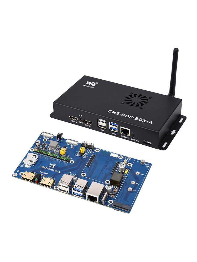 Módulo de extensión Poe Raspberry Pi CM5, M.2 Tarjeta básica compatible con NVME