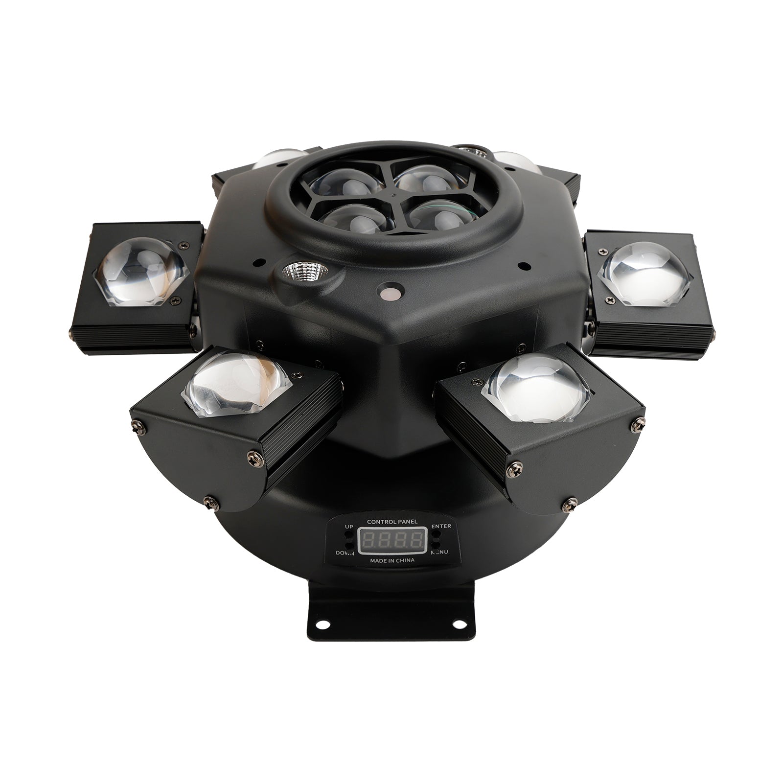 Lumière Stroboscopique À Tête Mobile 10 LED RGBW Éclairage Scène Laser DMX Disco