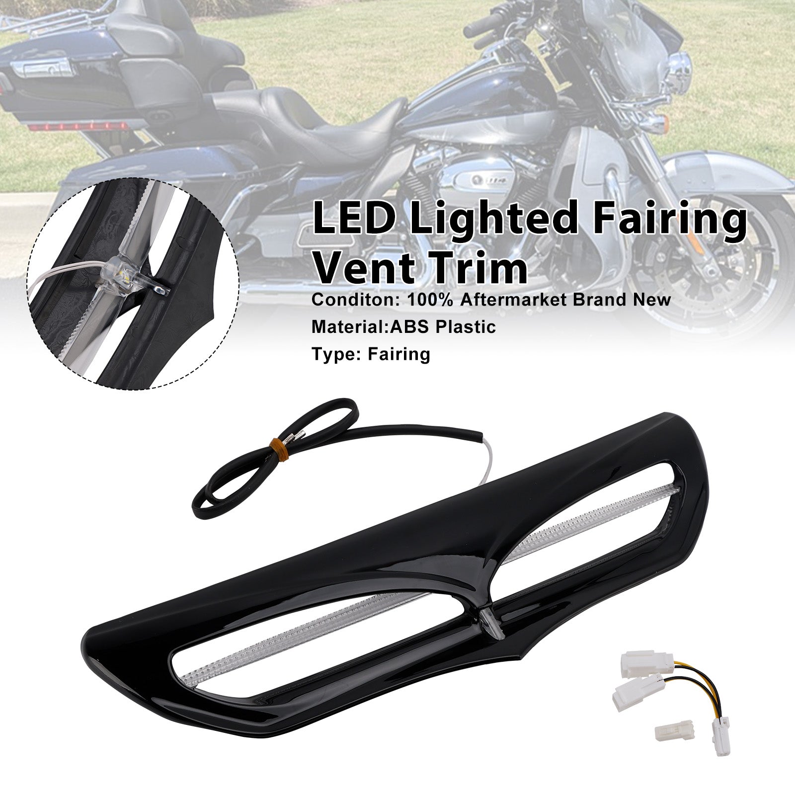 Podświetlana listwa wentylacyjna LED dla Electra Street Glide FLHTCU 2014-2022