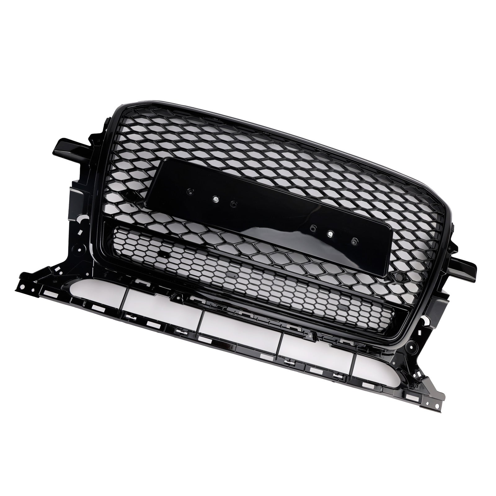 Grille de pare-chocs avant en nid d'abeille noir brillant pour Audi Q5 2013-2017