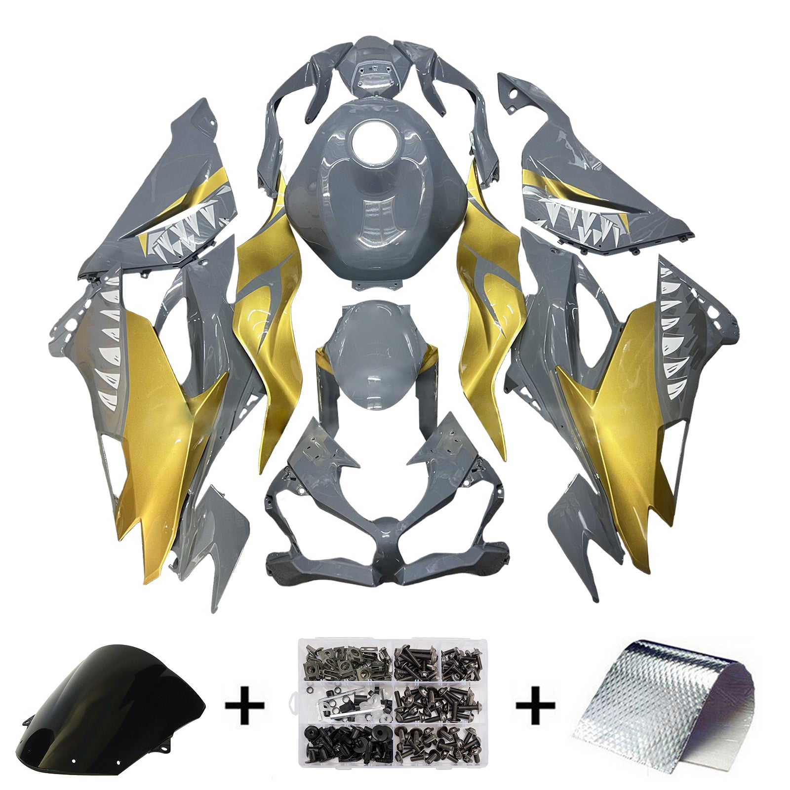 Kit di carenatura a iniezione, corpo in plastica ABS per Kawasaki ZX6R 2019-2023