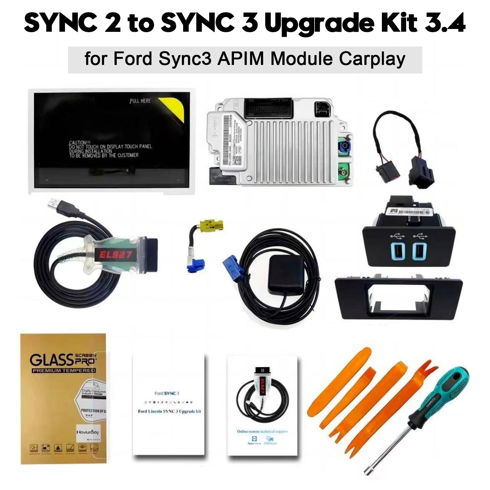 Kit de actualización SYNC 2 a SYNC 3 3.4 para el módulo APIM Ford Sync3 CarPlay