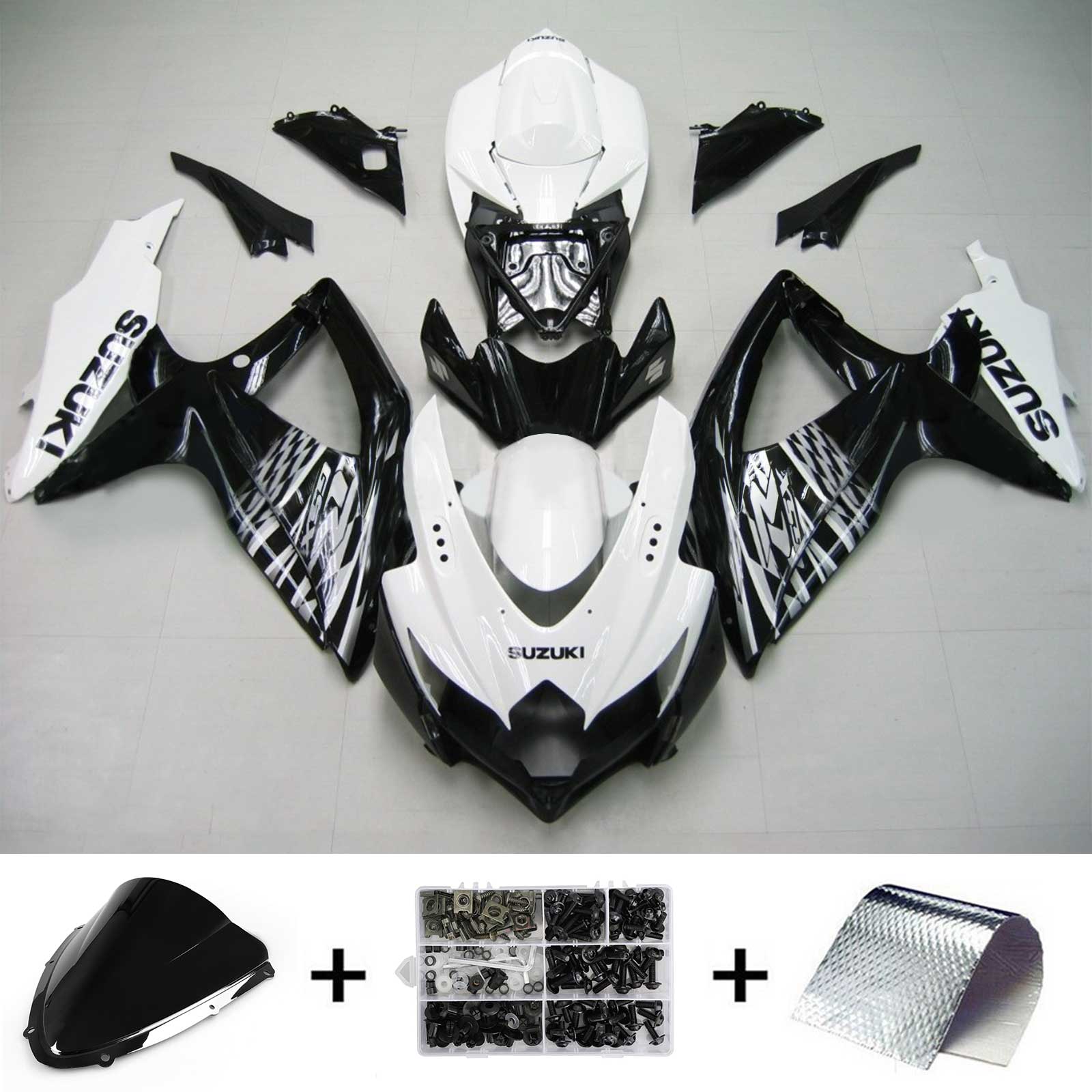 Kit di carenatura a iniezione, carrozzeria in plastica ABS per Suzuki GSXR 600/750 2008-2010 K8