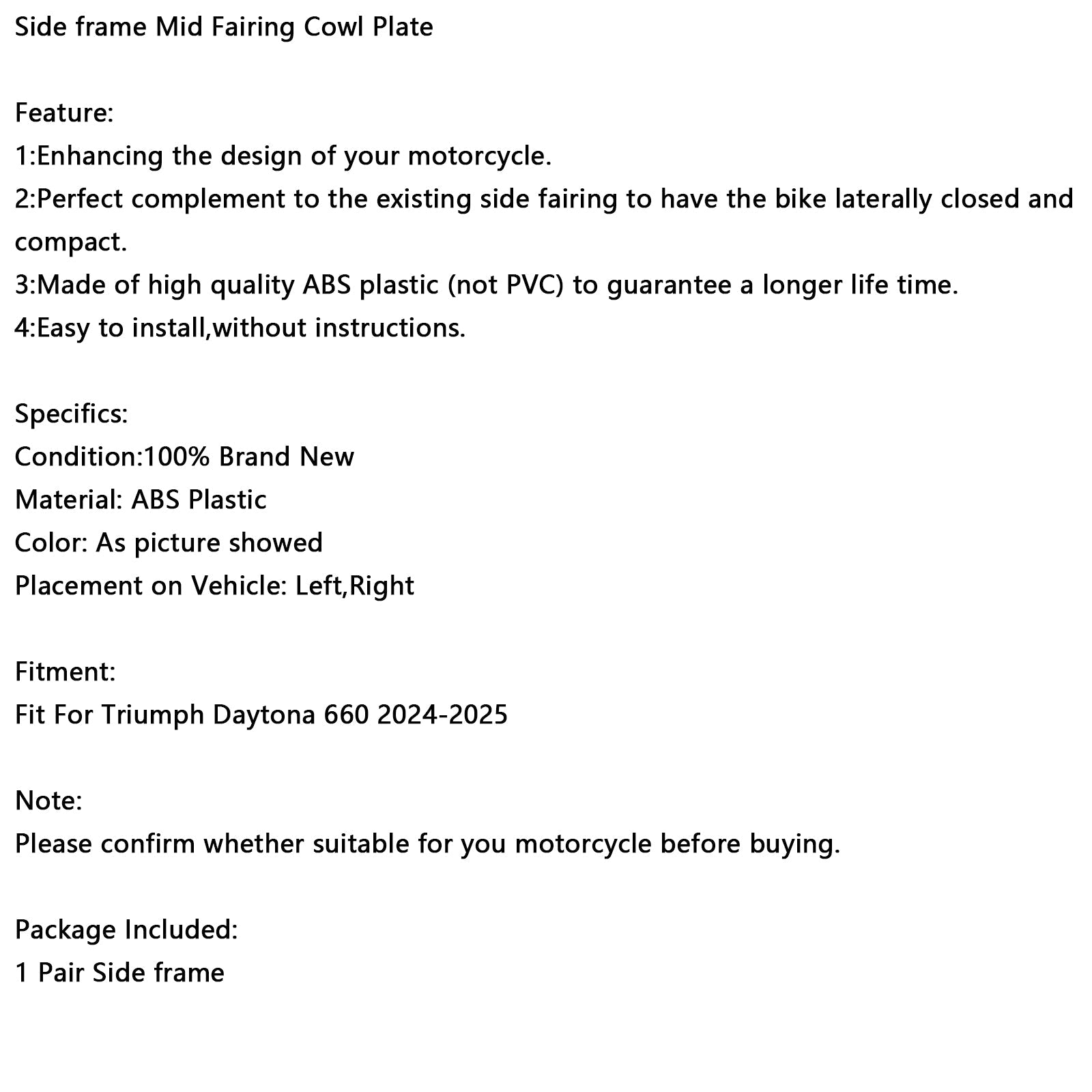 Centralni sejemski krožnik stranskega okvira Daytone 660 2024-2025