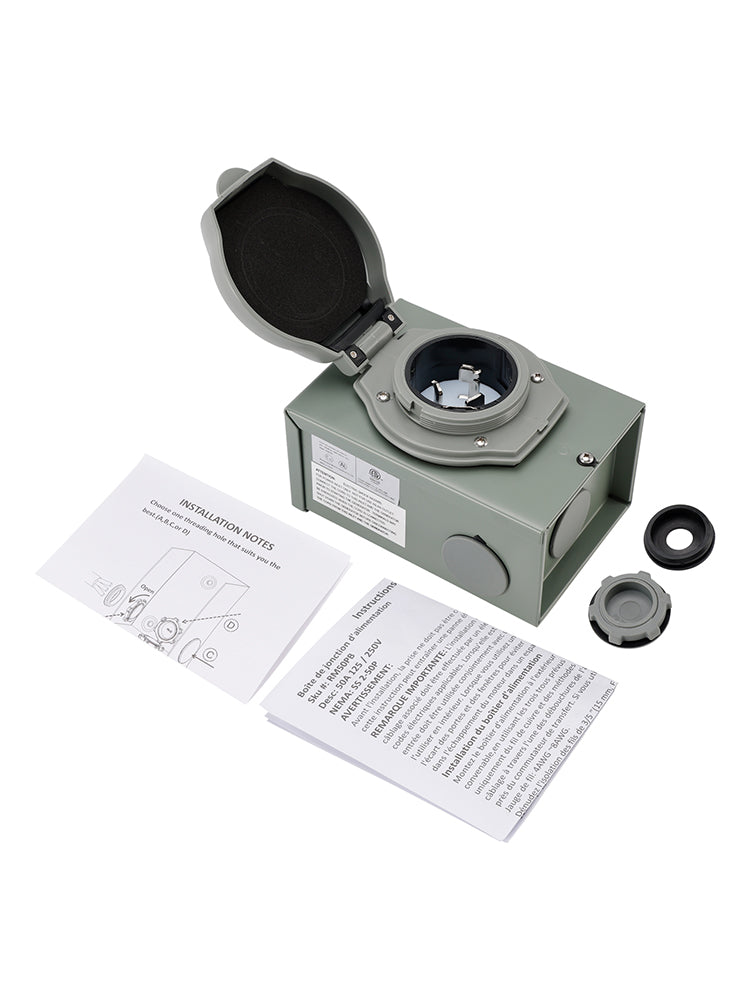 Scatola di ingresso del generatore camper 50 Amp NEMA SS2-50P, 125/250 Volt